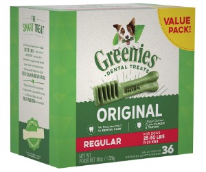 Greenies Original Regular Natural Dental Dog Treats review