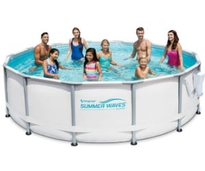 Summer Waves Elite 14ft x 42in Premium Frame Above Ground Pool with Pump