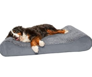 FurHaven Ergonomic Contour Luxe Style Dog Bed